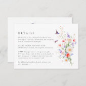 ワイルドフラワー春結婚詳細のエンクロージャカード エンクロージャーカード (正面/裏面)