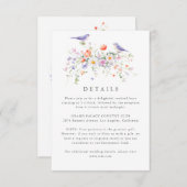 ワイルドフラワー春結婚詳細のエンクロージャカード エンクロージャーカード (正面/裏面)