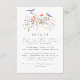 ワイルドフラワー春結婚詳細のエンクロージャカード エンクロージャーカード