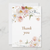 ワイルドフラワー春誕生日サンキューカード サンキューカード (正面)