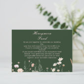 ワイルドフラワー春赤面ピンク結婚フローラ エンクロージャーカード (スタンド正面)