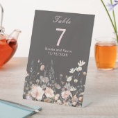 ワイルドフラワー春赤面ピンク結婚フローラ 台座サイン (インサイチュ)