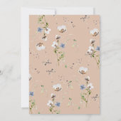 ワイルドフラワー書道のブライダルシャワーへの招待 招待状 (裏面)