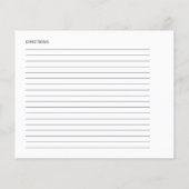 ワイルドフラワー書道ブライダルシャワーレシピカード (裏面)