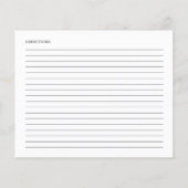 ワイルドフラワー書道ブライダルシャワーレシピカード (裏面)