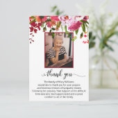 ワイルドフラワー書道写真葬式 サンキューカード (スタンド正面)