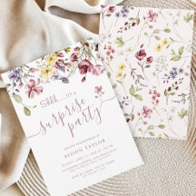 ワイルドフラワー書道誕生日サプライズパーティー