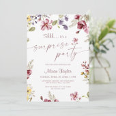 ワイルドフラワー書道誕生日サプライズパーティー 招待状 (スタンド正面)