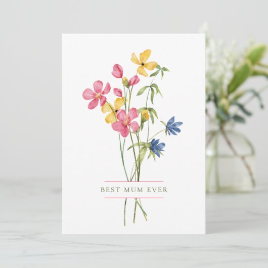 ワイルドフラワー最高のブーケムムエバーマザーズデイ シーズンカード (スタンド正面)