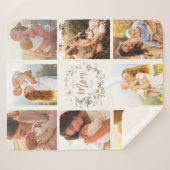 ワイルドフラワー最高のマー常に写真コラージュ シェルパブランケット (正面(横))