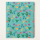 ワイルドフラワー月プランナーターコイズ プランナー手帳 (裏面)