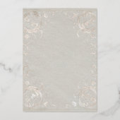 ワイルドフラワー本をテーマにした赤ちゃんシャワーフォイル招待状 箔招待状 (裏面)