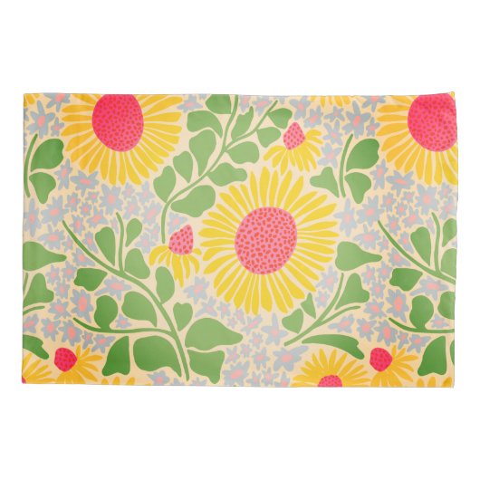 ワイルドフラワー枕ケース 枕カバー (裏面)