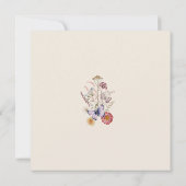 ワイルドフラワー植物赤ちゃんシャワー開花 招待状 (裏面)