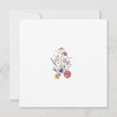 ワイルドフラワー植物赤ちゃんシャワー開花 招待状 (裏面)