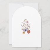 ワイルドフラワー植物赤ちゃんシャワー開花 招待状 (裏面)