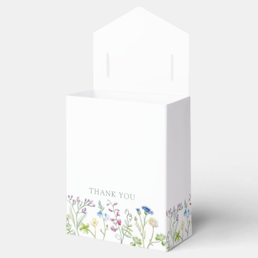 ワイルドフラワー植物青結婚水色 フェイバーボックス (オープン)