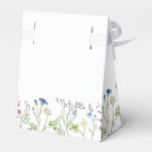 ワイルドフラワー植物青結婚水色 フェイバーボックス (裏面サイド)