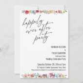 ワイルドフラワー楽しいずっと後のパーティー披露宴 招待状 (正面)