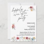 ワイルドフラワー楽しいずっと後のパーティー披露宴 招待状 (正面)