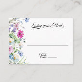ワイルドフラワー楽しむガーデン結婚ズ プレイスカード (正面)