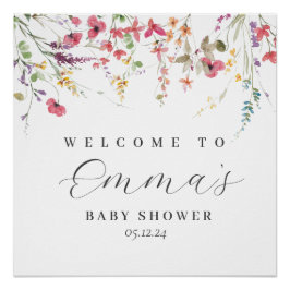 ワイルドフラワー歓迎サイン、ワイルドフラワーのポスターのタップ ポスター