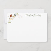 ワイルドフラワー水カラーかわいらしフローラパーソナライズされたN ノートカード (正面)