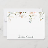 ワイルドフラワー水カラーかわいらしフローラパーソナライズされたN ノートカード (正面)