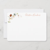 ワイルドフラワー水彩かわいらしフローラパーソナライズされた ノートカード (正面)