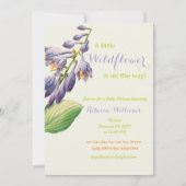 ワイルドフラワー水彩フローラガーデンベイビーシャワー 招待状 (正面)
