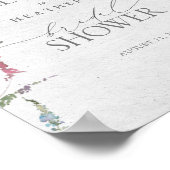 ワイルドフラワー水彩フローラシャワーへようこそ ポスター (角)