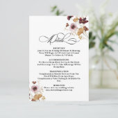 ワイルドフラワー水彩フローラ結婚書道 エンクロージャーカード (スタンド正面)