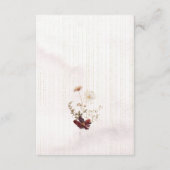 ワイルドフラワー水彩フローラ結婚書道 エンクロージャーカード (裏面)