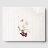 ワイルドフラワー水彩フローラ結婚書道 ゲストブック (裏面)