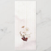 ワイルドフラワー水彩フローラ結婚書道 メニュー (裏面)