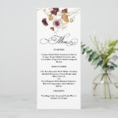 ワイルドフラワー水彩フローラ結婚書道 メニュー (スタンド正面)