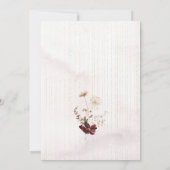 ワイルドフラワー水彩フローラ結婚書道 招待状 (裏面)