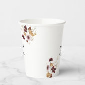 ワイルドフラワー水彩フローラ結婚書道 紙コップ (左)