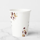 ワイルドフラワー水彩フローラ結婚書道 紙コップ (右)