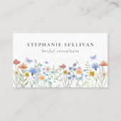 ワイルドフラワー水彩ブライダルコンサルタント 名刺 (正面)