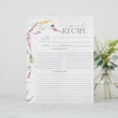 ワイルドフラワー水彩ブライダルシャワーレシピページ (スタンド正面)