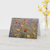 ワイルドフラワー水彩ブランクカスタマイズカード カード (黄色い花)