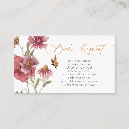 ワイルドフラワー水彩少女ブックリクエストのエンクロージャ エンクロージャーカード (正面)