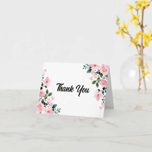 ワイルドフラワー水彩感謝カード カード (黄色い花)