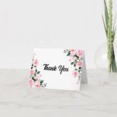 ワイルドフラワー水彩感謝カード カード (正面)