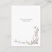 ワイルドフラワー水彩書結婚道の詳細 エンクロージャーカード (裏面)