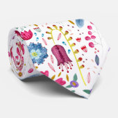 ワイルドフラワー水彩植物性フローラ ネクタイ (ロール)