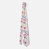 ワイルドフラワー水彩植物性フローラ ネクタイ (裏面)