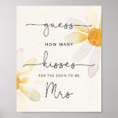 ワイルドフラワー水彩花 キスの数はいくつ ポスター (正面)