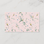 ワイルドフラワー水彩赤ちゃんシャワーブックベビー エンクロージャーカード (裏面)